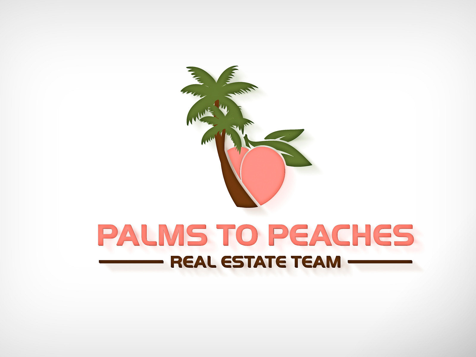 Palm to Peaches Real Estate Logo by neco Infotech on Dribbble