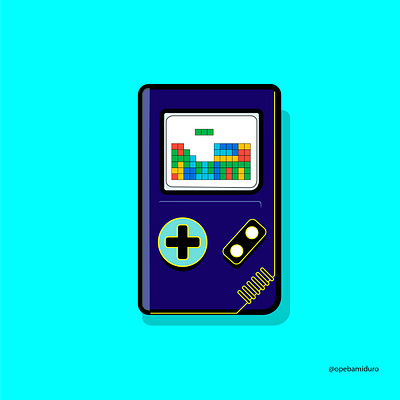 Game boy Illustration adobe adobe illustrator animation art branding drawing game game boy gaming graphic design graphic vector illustration line art logo vector design vectors