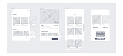 Wireframe of a e-commerce app (a sketch before ui design) prototyping ui uiux uiux design ux wireframe wireframming