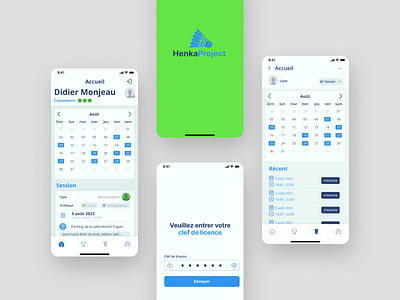 Henka Project - Mobile App adobe xd app badminton club management concept design design mobile figma graphic design interface mobile project sport ui ux