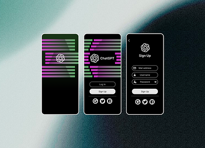 DailyUI Challange Day 1: Sign Up Page for ChatGPT (Animated) app app design dailyui design graphic design ios ui uiux ux