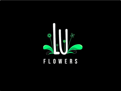 Logo for "LU flowers" 2danimation 2dmotion animation design flowers flowersanimation graphic design logo logoanimation logoflowers motion graphics motiondesign motiondesigner motiongraphics