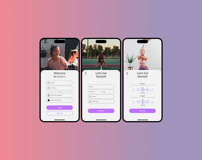 Fitness App Login Screen UI Design (Work in Progress) app design figma fitness ios login ui ui design