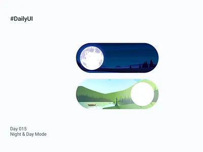 #DailyUI day 015 button challenge dailyui light night switch ui