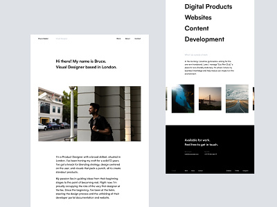 Bruce — Framer Template about agency bio clean framer personal portfolio template ui web design
