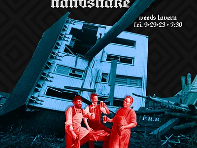 Gig Poster: Chicago Handshake band poster chicago gig poster graphic design photoshop poster