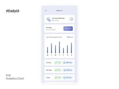 DailyUI day 018 challenge dailyui run sport ui workout