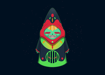 Galactic Monk ∞ adobe adobeillustrator adobephotoshop characterdesign illustration illustrator vector