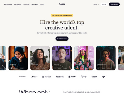 New Dribbble Homepage dribbble hiring homepage logo redesign