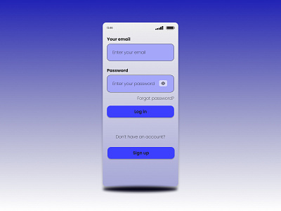 A simple login screen with signup link at the bottom branding graphic design login typography ui