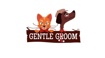 Pet Grooming Shop Logo app branding design graphic design illustration logo typography ui ux vector