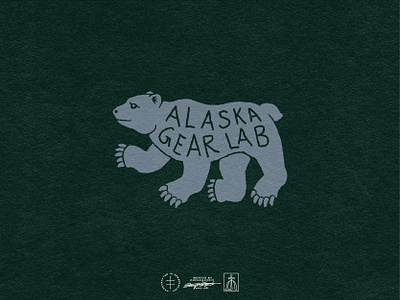 Alaska Gear Lab alaska animal bear brand design brand mark branding graphic hand drawn illustration lettering logo logo design logomark mascot patch retro snow sticker vintage visual identity