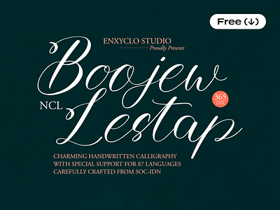 Boojew Lestap Script Font cursive download elegant font free freebie hand writing handwritten pixelbuddha romantic script typeface typography