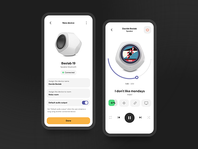 Bluetooth Speaker App Concept bluetooth music speaker ui