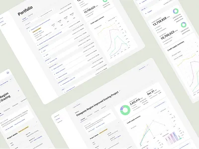 Carbon Asset Management Tool dashboard greentech ui ux