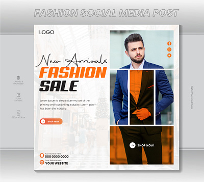 FASHION SOCIAL MEDIA POST brochure burger social media post design facebook post fashion fashion sale flyer graphic design instagram post logo