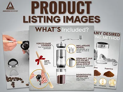 Listing Images || Manual Coffee Grinder adobe illustrator adobe photoshop amazon amazon a amazon ebc amazon listing amazon listing images ebc ebc design enhanced brand content graphic design listing listing design listing images