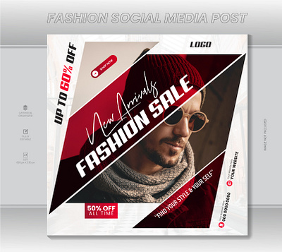Fashion Social Media Post branding brochure design facebook post flyer graphic design illustration instagram post logo ui