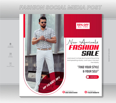 Fashion Social Media Post branding brochure design facebook post flyer graphic design illustration instagram post logo ui