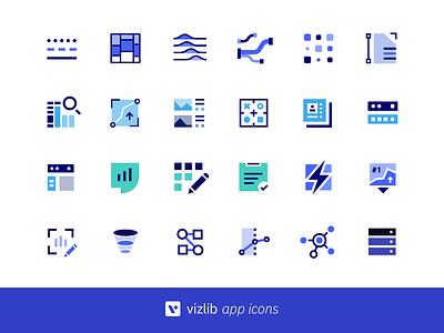 Vizlib App Icons app icons apps astrato charts data data icon data visualization icon icon design visualization vizlib writeback