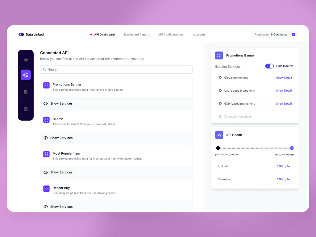 Dashboard API Service Platform by Krisna Wiyana on Dribbble