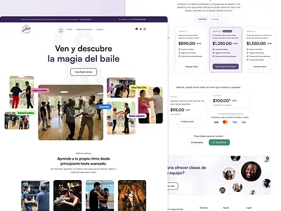 Dance Academy Landing Redesign design redesign ui uidesign ux ux design web