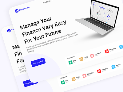 Finance.co branding concept earn money finance finance future finance management finance mobile finance recap finance ui finance web finance web inspiration inspiration manage money modern money popular finance save money schedule finance ui ui for finance