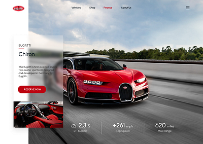 Bugatti Chiron Web Design amg bhfyp bugatti car carlifestyle carporn carsofinstagram design graphic design luxury photooftheday ui uiesign uiuxdesign ux webdesign