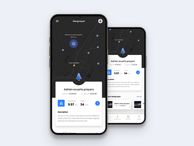 Geochace project idea designer geocache graphic design map mobile mobile ui tracking ui uiux