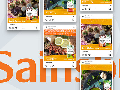 Krave | Social Media Ads - Sainsbury's advert food insta instagram krave orange sainsburys social media