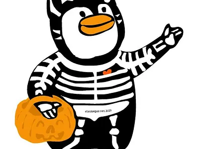Halloween Penguin animals costume digital art halloween holidays illustration penguin seasons trick or treat