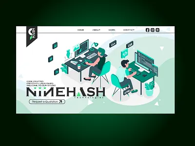 Website Design for Ninehash Technologies branding design graphic design illustration logo ui ux vector webdesign website