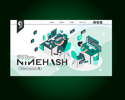 Website Design for Ninehash Technologies branding design graphic design illustration logo ui ux vector webdesign website