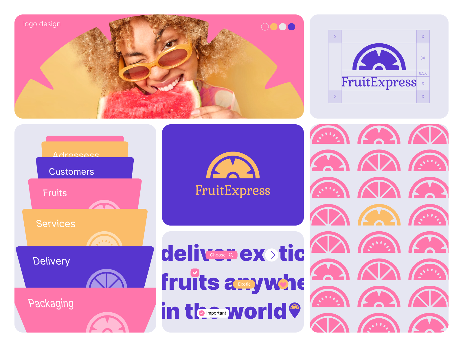 Fruit Express Brand Design for Delivery Startup by QClay on Dribbble