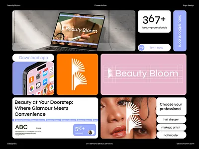 Visual Identity for Beauty Products App art beauty app beauty products beauty service brand brand design brand identity branding cosmetics ecommerce fashion graphic design logo logo designer logo redesign makeup online store skincare treatment visual identity