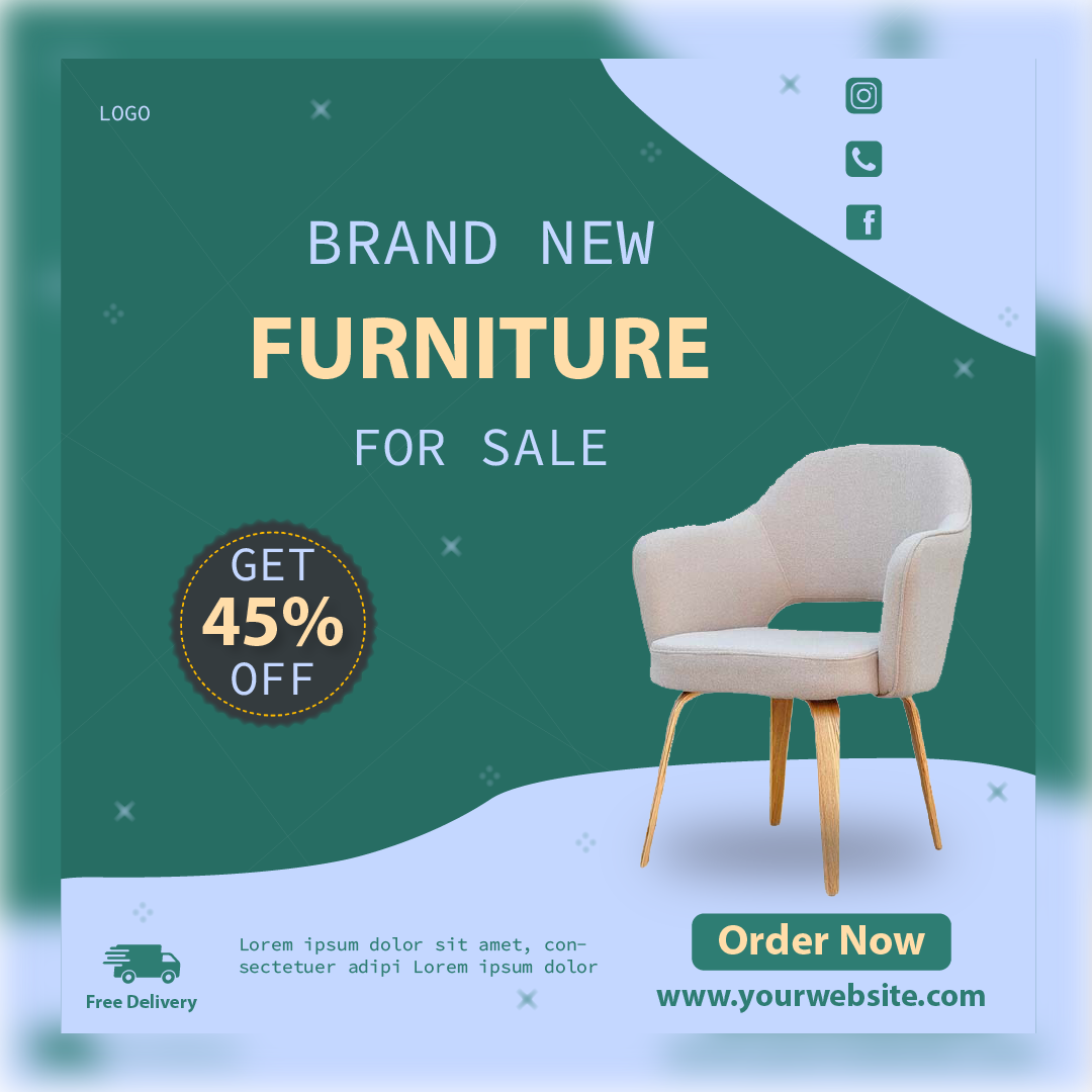 social media furniture ads by Faqat Design on Dribbble