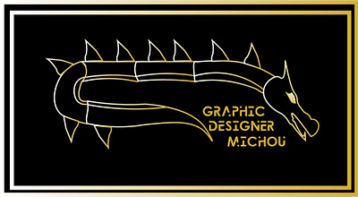 Golden Dragon animal dragon golden graphic design mythical creature post card