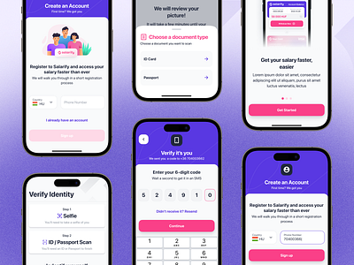 Salarify - Mobile App branding mobile app mobile application payment solution product design salarify ui ux