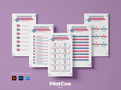 Engaging Infographic Templates adobe adobeillustrator brand brandidentity creative design engaging graphicdesign graphicdesigner graphics infographicdesign inforgraphics pink purple