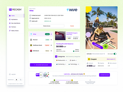 RE:CASH - UI components branding cashback cashback solution components figma graphic design product design recash ui ux web design