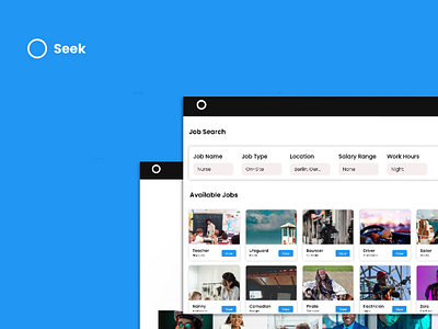 Seek - Job Finder Web UI Design design figma product design ui ux