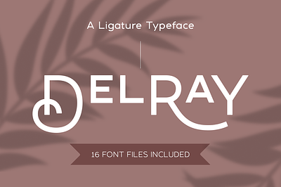 DelRay - Free Ligature Font display font free free font freebie ligature sans sans serif type typeface