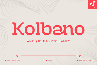 Kolbano - Free Slab Serif Font display font free free font freebie ligature serif slab type typeface