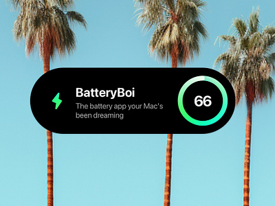 BatteryBoi - The battery app your Mac's been 💭 about. animation dynamic island macos modal