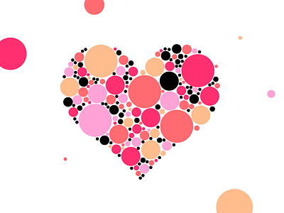 Scatter Heart- I mean Chart 👀 abstract bubble chart bubbles chart dataviz heart illustration infographic love pink romance scatter chart valentines vizlib