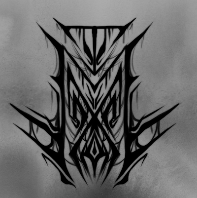 Metal logo 2d art illustration logo