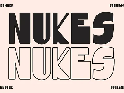 TF Nukes - Display Font bold branding display display font free free font freebie headline logo outline type typeface