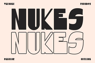 TF Nukes - Display Font bold branding display display font free free font freebie headline logo outline type typeface