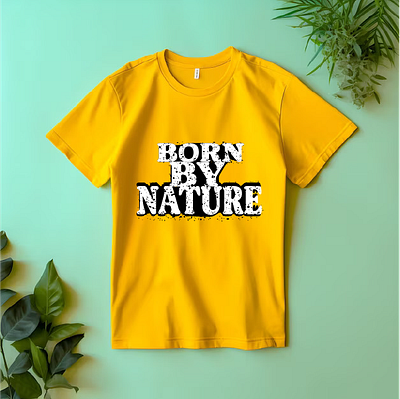 Born By Nature Typography T-shirt Design design graphic design illustration logo typography typography t shirt vector