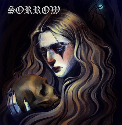 Sorrow 2d art illustration portrait portrait art